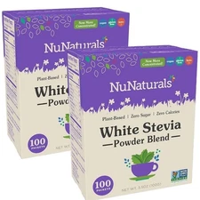 NuNaturals White Stevia Powder Packets, Single-Serve, 1 Count (Pack of 1) 