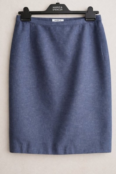 Women Max Mara Skirt Navy Viscose S