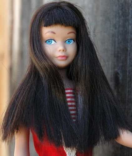 VINTAGE SKIPPER DOLL  SL-  LONG  BLACK  GLOSSY HAIR ORIGINAL SS/FLATS  GORGEOUS