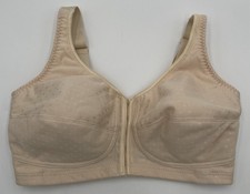 Amoena Mastectomy Bra Size 36DD Beige Style 2124 GRETA Front  Back Closure