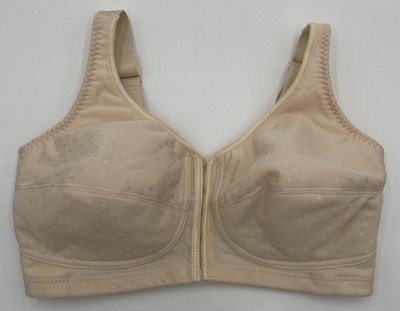 Amoena Mastectomy Bra Size 36DD Beige Style 2124 GRETA Front & Back Closure