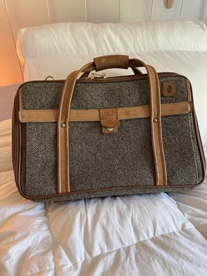 Hartmann Vintage Tweed Carry-On With Leather Trim And Brass Hardware