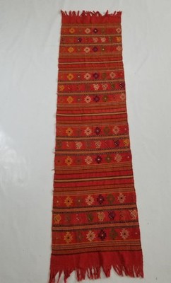 Vintage traditionelles handgewebtes geometrisches Muster Panel 158 x 41 cm