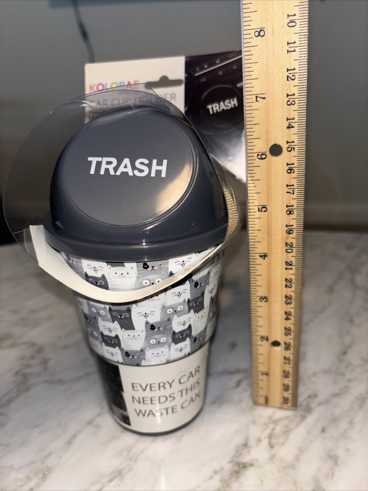 kolorae car cup holder waste can