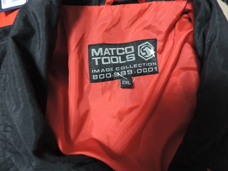 Matco Tools Coat Jacket Good As Gold Black Red Full Zip Windbreaker Sz 2XL Men's - Image 4 of 4