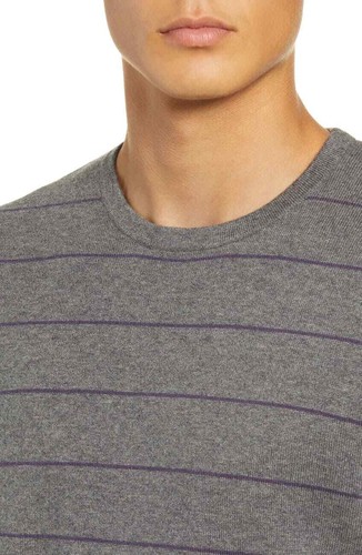 CALIBRATE Size:XLARGE Stripe Crewneck Sweater Color:Grey Castlerock Purple Stri - Bild 5 von 5