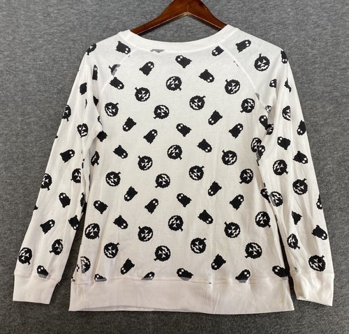 Peanuts Junior Damen weiß Happy Halloween Snoopy Sweatshirt Kürbis Oberteil Small - Bild 2 von 14