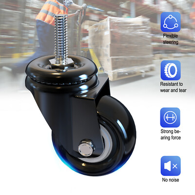 Safety Swivel Replacement Rubber 2 Inch Heavy Duty Office Chair Casters Wheels