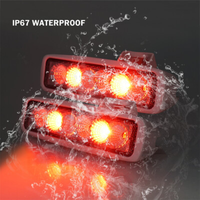 2x Genuine Marine | Dual Color White & Red | LED Boat Spreader Flood Deck Light