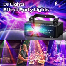 3D Animation DMX RGB Laser Beam Scanner Projector Lamp Disco Party Stage Light