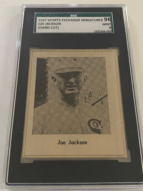 Joe Jackson 1947 w602 Sports Exchange Mini Hand Cut SGC 96 MINT9 Highest Graded!