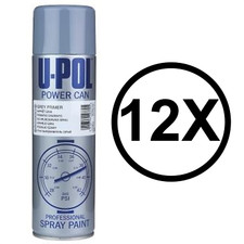 12x  Upol Grey Primer Spray High Build Power Can Professional Spray 500ml