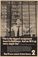 1981 WMAR BALTIMORE TV NEWS AD ~ BOB DOUGLAS NEWSCENE ASSIGNMENT EDITOR