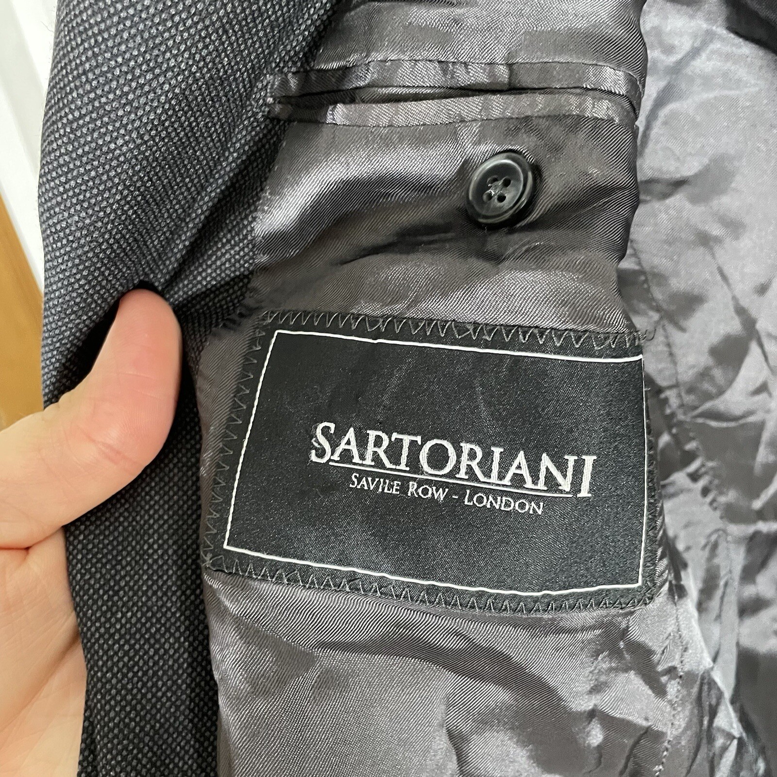 Giacca Blazer Sartoriani Savile Fila Nero Grigio Su Misura Uomo