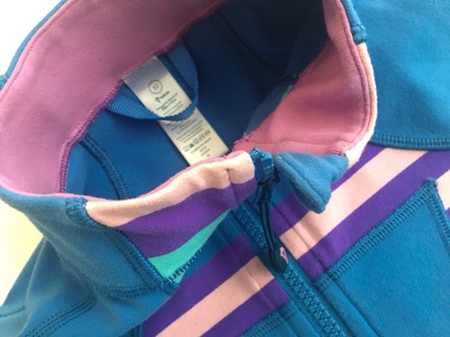 IVIVVA By LULULEMON Girls Sports Jacket Thump holes Blue Size 10 - Picture 4 of 5