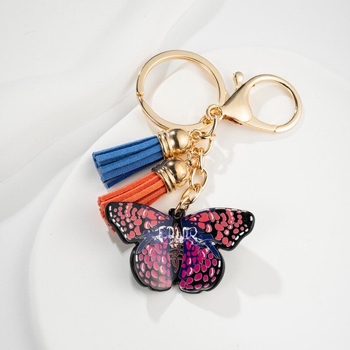 Colorful Butterfly Tassels Keyring Keychain Handbag Pendants Gift Accessories - Picture 23 of 27