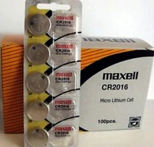 Maxell CR2016 3V  Lithium Battery Hologram Packaging-Box of 100 EXP. 2031