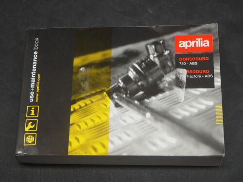 APRLLIA DORSODURO 750  USE +MAINTENANCE BOOK owner manual - Imagen 1 de 6