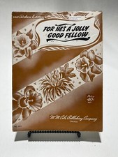 For He's A Jolly Good Fellow Sheet Music M.M. Cole Publishing Co.