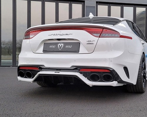 M&S Force Rear Bumper Diffuser Ver2 Matt Black For 2022~2023+ Kia Stinger - Picture 10 of 10