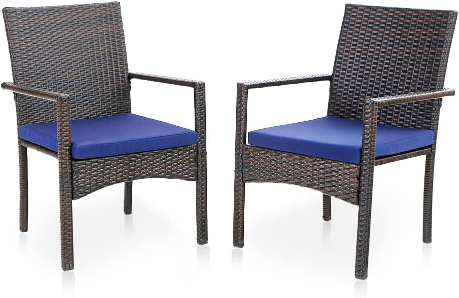 Outdoor Dining Chair Rattan Chair With Cushion Heavy Duty