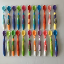 Munchkins Lot of 22 Baby Toddler Soft Tip Feeding Spoons Multiple Colors
