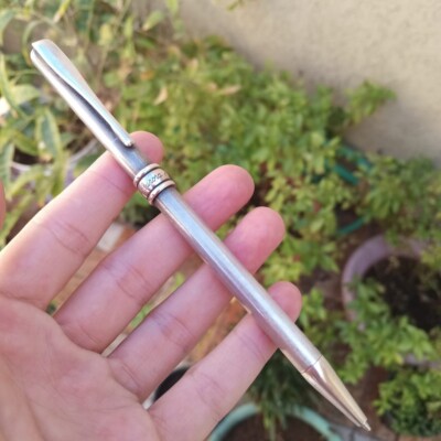 Vintage AURORA Sterling Silver 925 Ballpoint Made Italy Pen