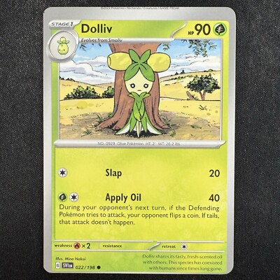 Pokemon TCG Dolliv Scarlet & Violet Base Set 022/198 Miscut Misprint Error Card
