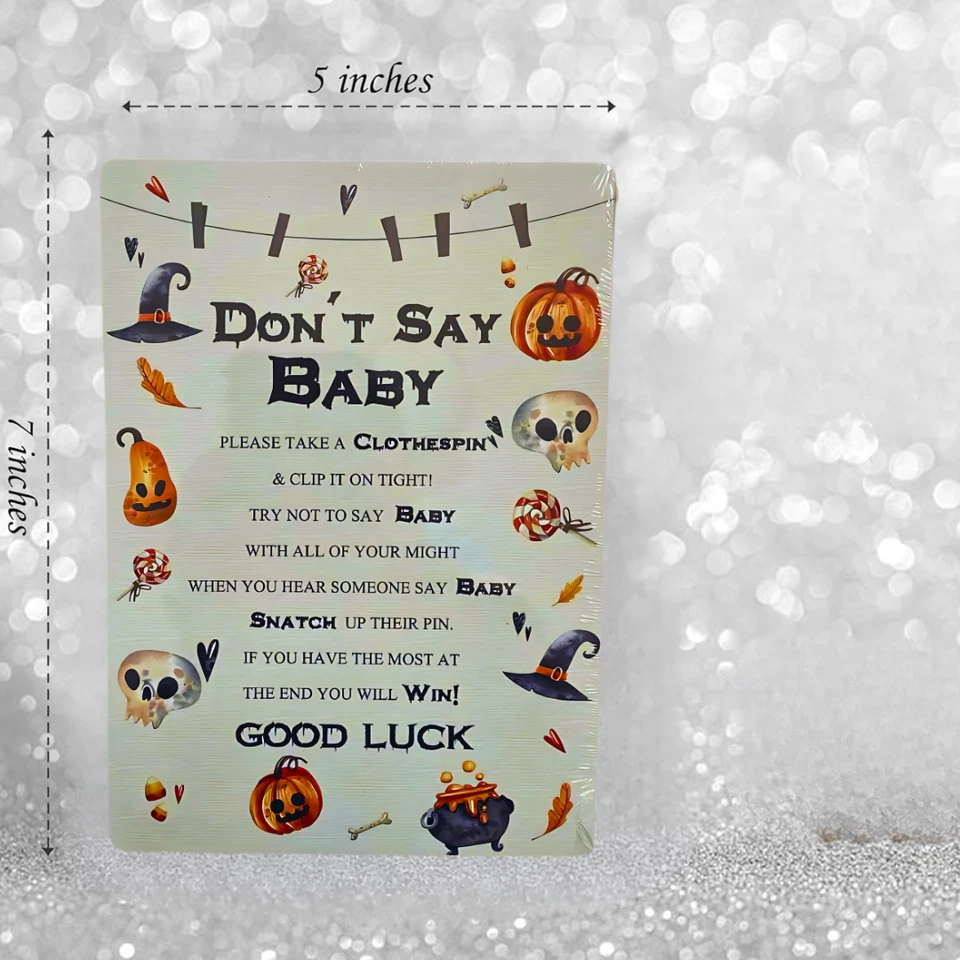 Juegos de Baby Shower - Naranja Cítricos No Digas Pinza Bebé Juego Foto 2 de 4