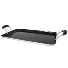 IMUSA 17"x10"Ceramic Double Burner Griddle Black: Stovetop Griddle, Alum