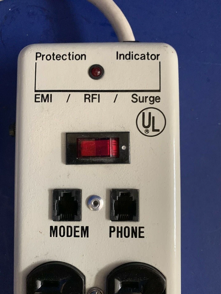 Transient Voltage Surge Suppressor Power Strip Model 196RJS, Used - Image 2 of 4