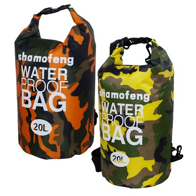 Dry Bag Outdoor Waterproof Roll Top Sack for Boating Camping Hiking 20L