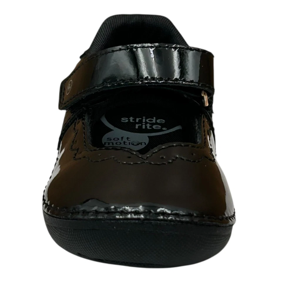 Stride Rite Infant-Baby Girls Maryjanes Leather Dress Shoe Size 4-5 Glossy Black - Image 4 of 4