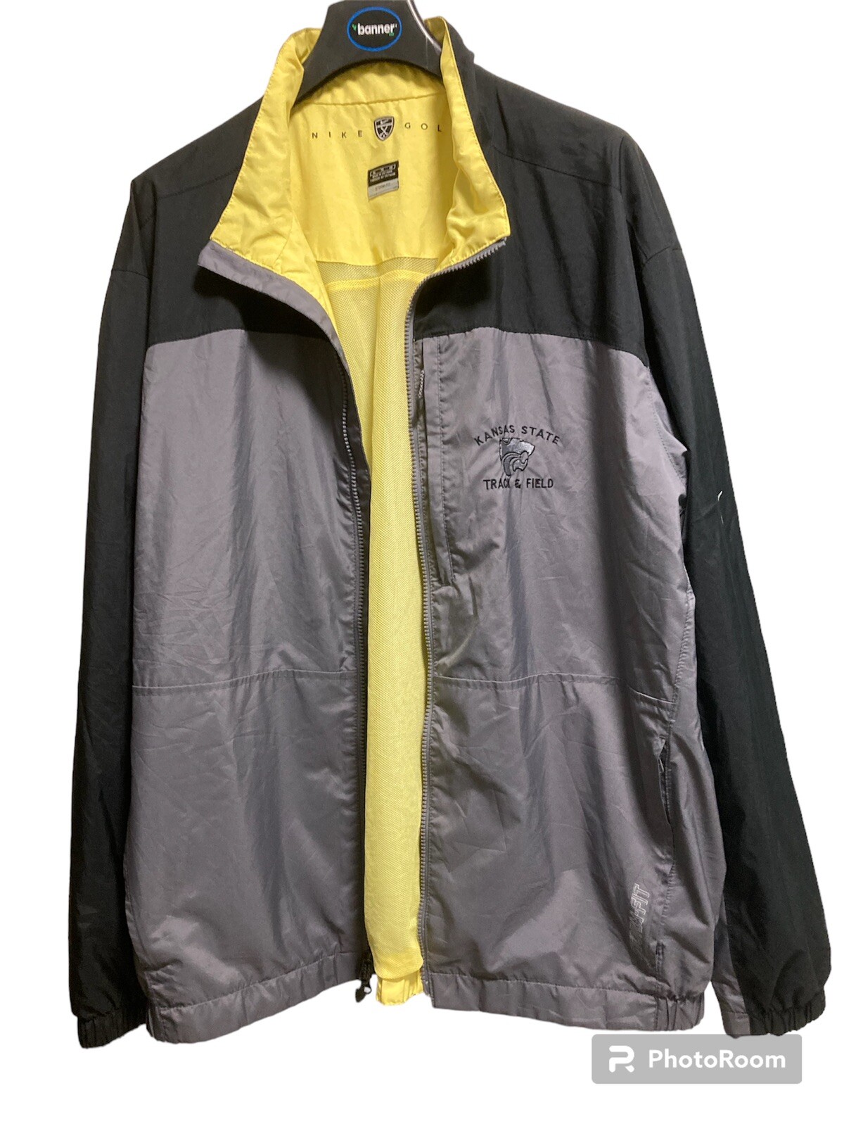 SACAI X NIKE Rara giacca da golf Nike Storm Fit extra large vintage Kansas State Track & Field