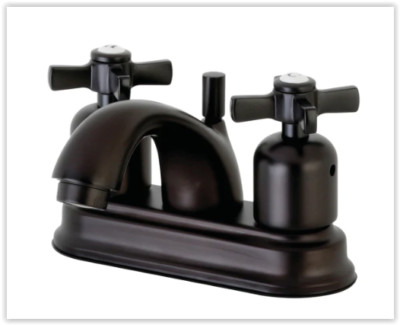 Kingston Brass FB2605ZX Art Deco 4 in. Centerset Bathroom Faucet in bronze