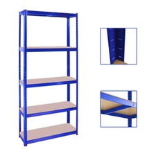 5-Tier Racking Heavy Duty Garage Shelving Storage Shelves Unit 180x90x30cm UKES