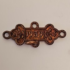 Vintage St Johns Ambulance Brigade Association Uniform Year Label 1939 35x14mm.