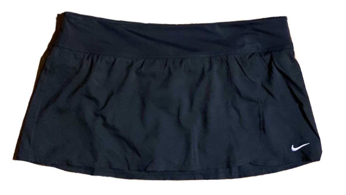 Nike Short Tennis Skirt With Panties Large Black Front Thigh Slit ( SU30669) | eBay