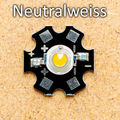 3W High Power LED 700mA auf Star Platine Chip neutral weiss 4000-4500K