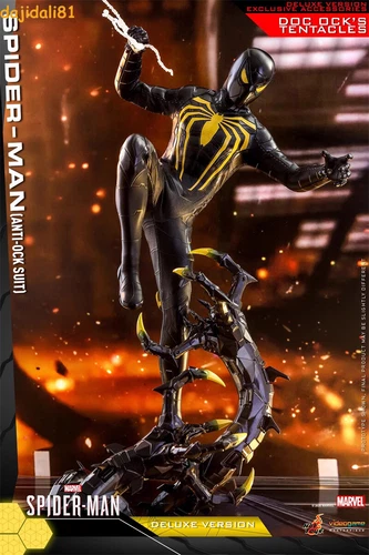 HOTTOYS HT VGM45 Marvel Spider Man Anti-Ock Suit Deluxe 1/6 Action Figure Toy