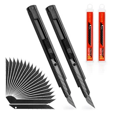 20 pcs 9mm Blades Carbon Steel 30° Snap Off Replacement Razor for Knife Cutting
