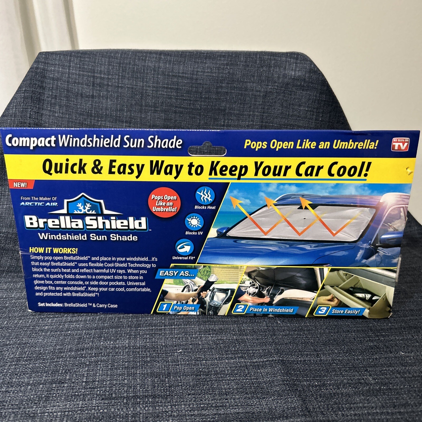 Brella Shield Car Windshield Sun Shade Umbrella (31x57) (As Seen On TV) 735541245206 eBay