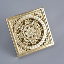 Gold Color Brass Square Floor Waste Grates Bathroom Shower Drain Floor Drain