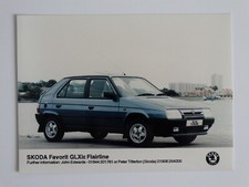 SKODA FAVORIT GLXie FLAIRLINE PRESS PHOTOGRAPH (not brochure), free UK postage