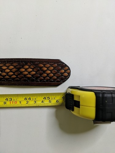 Leather Belt size 42 Brown Brass Buckle Men - Picture 10 of 12