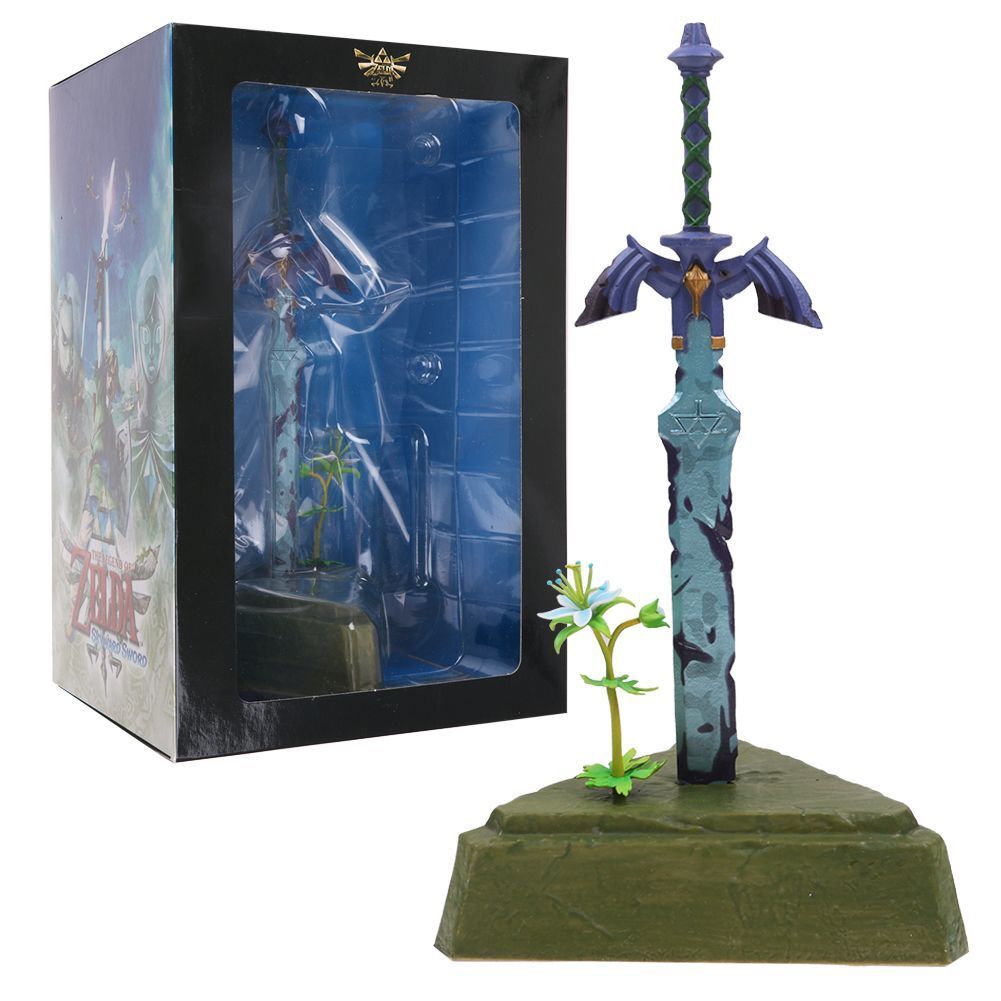 The Legend of Zelda Breath of the Wild Swing Mascot Master Sword Statue in  Box！