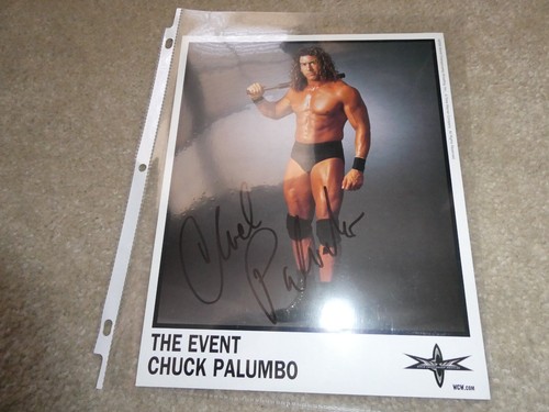 Vintage WCW WWE Chuck Palumbo Wrestler Signed 10x8 Promo Photograph