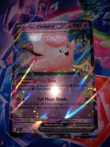 Lillie's Clefairy ex 056/159 Double Rare Holo Pokémon 2025 Journey Together NM