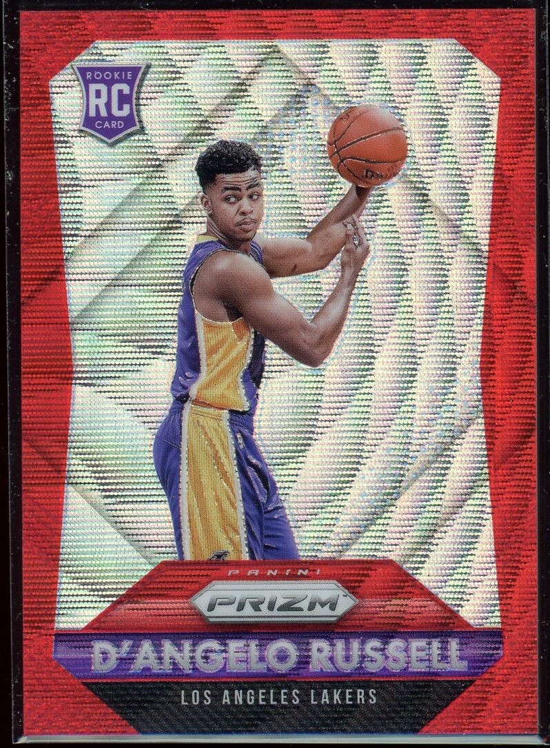 2015 Panini Prizm D'Angelo Russell #322 Red Wave Ruby Rookie /350