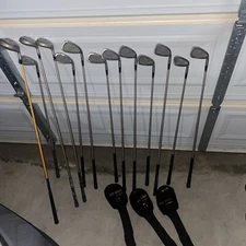 Rare Vintage Yamaha Top Dawg Golf Iron Set 2-PW & Driver 1, 3, 5 & Accurace SW